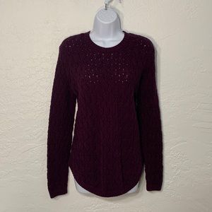 Jeanne Pierre texture knit sweater- purple- M